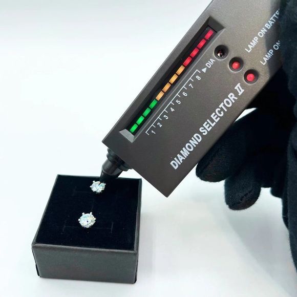 2.0ct D Color Moissanite Diamond 6 Prong Earrings, Solid 925 Sterling Silver - Picture 3 of 4